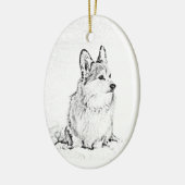 Corgi oval ornament (Links)