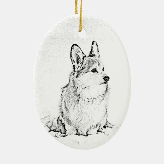 Corgi oval ornament (Achterkant)