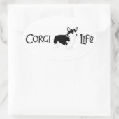Corgi Ovale Sticker (Tas)