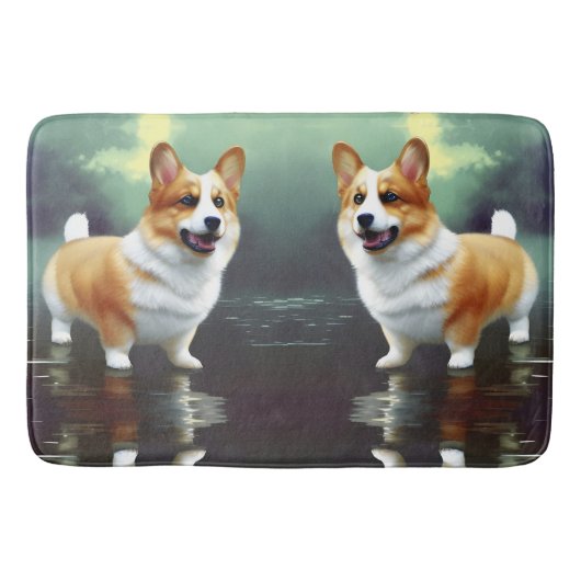 Corgi over water badmat (Voorkant)