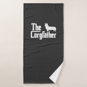 Corgi papa de Corgfather Grappige Corgi Liefhebber Badhanddoek