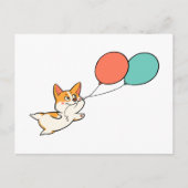 Corgi Party Uitnodiging Briefkaart (Voorkant)