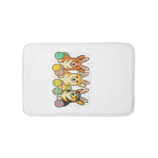 Corgi Pasen T-Shirt_1 Badmat (Voorkant)