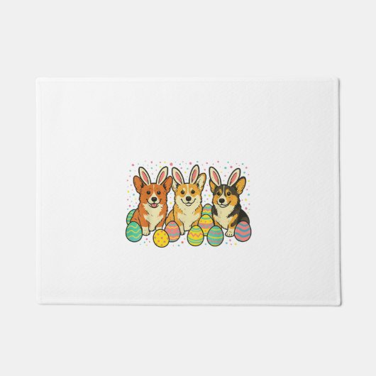 Corgi Pasen T-Shirt_1 Deurmat (Voorkant)