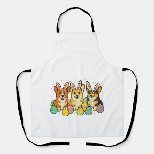 Corgi Pasen T-Shirt_1 Schort (Voorkant)