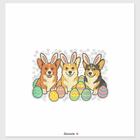 Corgi Pasen T-Shirt_1 Sticker (Vel)