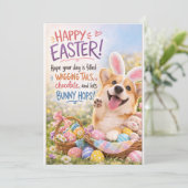Corgi Pasenkaart Feestdagenkaart (Staand voorkant)