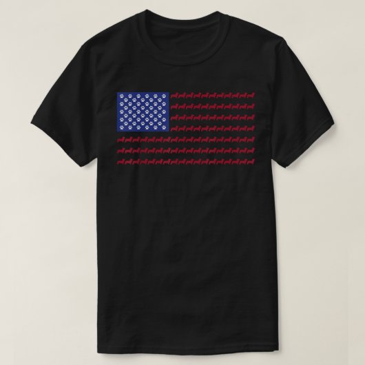 Corgi Patriotic Flag 4 juli Dog T-shirt (Design voorkant)