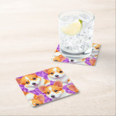 Corgi-patroon Kartonnen Onderzetters (Insitu)