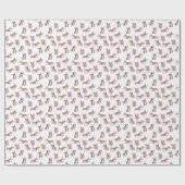 Corgi patroon sumie inkt en waterverf schilderen cadeaupapier (Vlak)