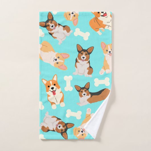 Corgi Pattern Bad Handdoek (Handdoek)