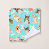 Corgi Pattern Bad Handdoek (Wasdoekje)