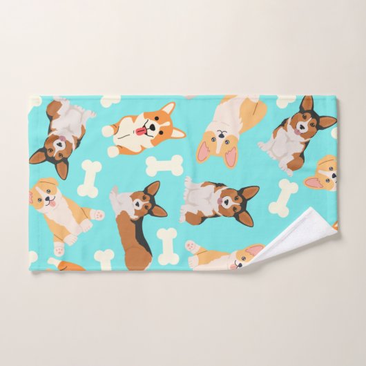 Corgi Pattern Bad Handdoek (Handdoek)