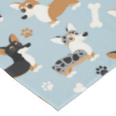 Corgi Pattern Blue Tafelkleed (Gekanteld)