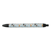 Corgi Pattern Blue Zwarte Inkt Pen (Voorkant)