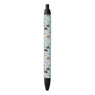 Corgi Pattern Blue Zwarte Inkt Pen