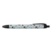 Corgi Pattern Blue Zwarte Inkt Pen (Bovenkant)