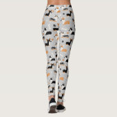 Corgi Pattern Gray Leggings (Achterkant)