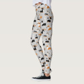 Corgi Pattern Gray Leggings (Links)