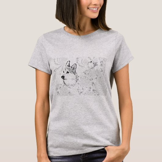 Corgi Pattern T-Shirt-WOMENS T-shirt (Voorkant)