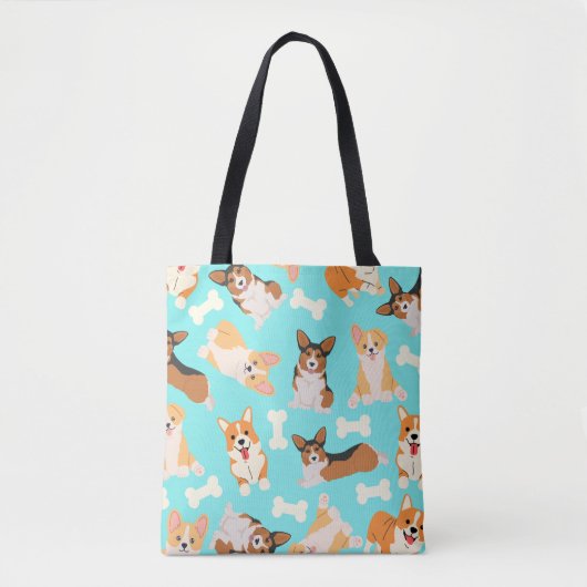 Corgi Pattern Tote Bag (Voorkant)