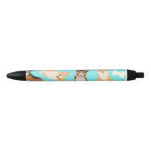 Corgi Pattern Zwarte Inkt Pen (Voorkant)