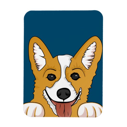 Corgi Peeking Magneet (Verticaal)