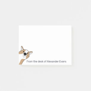 Corgi Peeking Persoonlijke opmerkingen Post-it® Notes