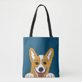 Corgi Peeking Tote Bag (Voorkant)