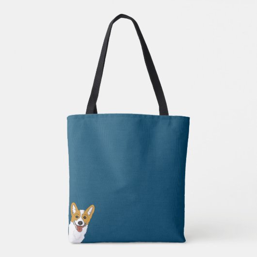 Corgi Peeking Tote Bag (Achterkant)