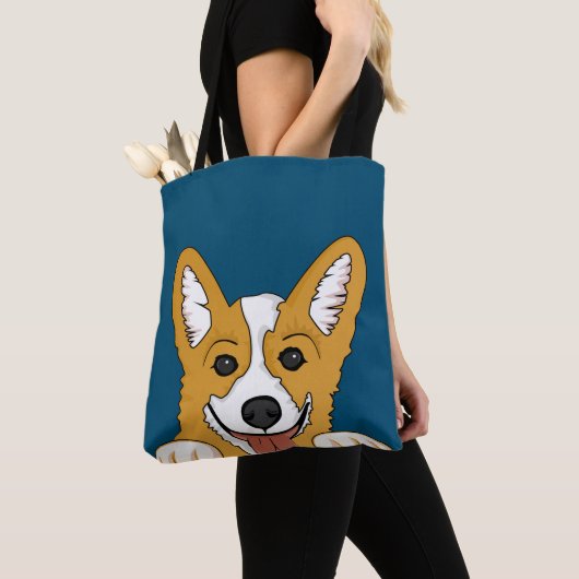 Corgi Peeking Tote Bag (Dichtbij)