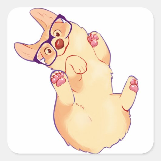 Corgi peets sticker (Voorkant)