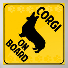Corgi (Pembroke) aan boord Poster