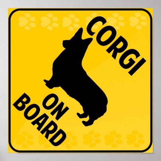 Corgi (Pembroke) aan boord Poster (Voorkant)