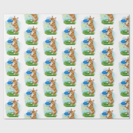 Corgi Pembroke Cadeaupapier (Vlak)