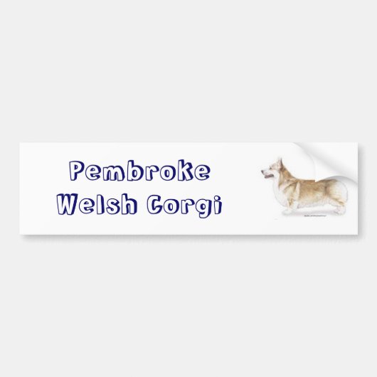 Corgi - Pembroke Welsh Bumpersticker (Voorkant)