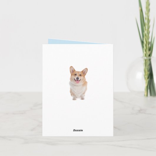 Corgi (Pembroke Welsh) Puppy Dog Note Card Bedankkaart (Achterkant)