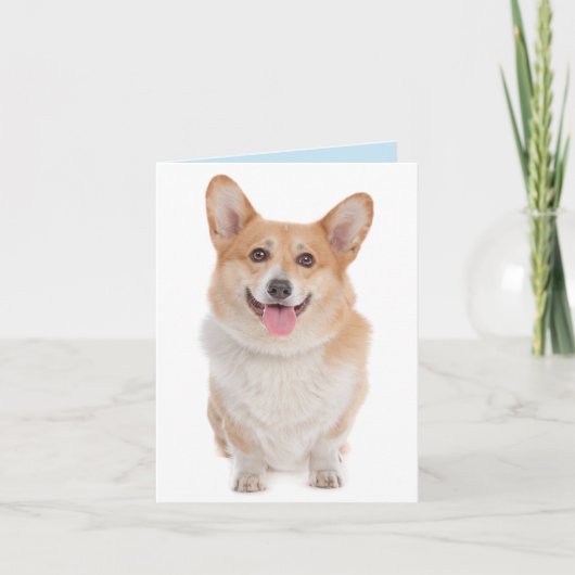 Corgi (Pembroke Welsh) Puppy Dog Note Card Bedankkaart (Voorkant)