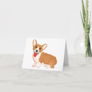 Corgi (Pembroke Welsh) Puppy Dog Note Card Kaart