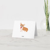 Corgi (Pembroke Welsh) Puppy Dog Note Card Kaart (Achterkant)
