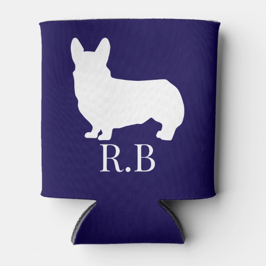 Corgi Perfect Gift Blue Navy Blikjeskoeler (Voorkant)