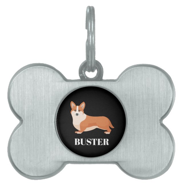 Corgi Personalize Huisdieren Naamplaatje (voorkant)