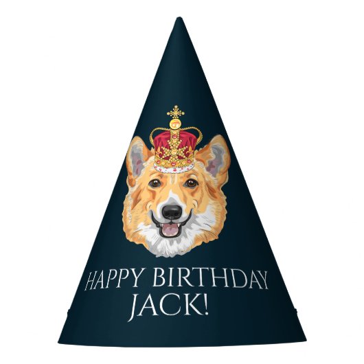 Corgi Personalized Royal Feesthoedjes (Voorkant)