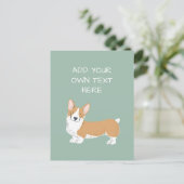 Corgi Persoonlijke voornaam Briefkaart (Staand voorkant)