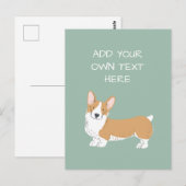 Corgi Persoonlijke voornaam Briefkaart (Voorkant / Achterkant)