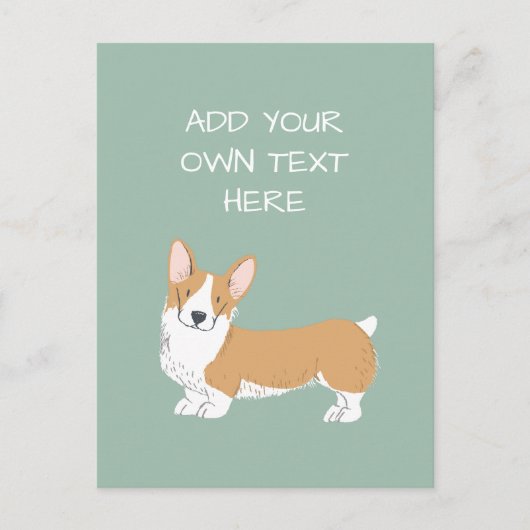 Corgi Persoonlijke voornaam Briefkaart (Voorkant)