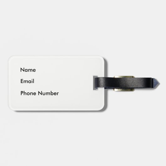 Corgi Perzik Sploot Blauwe Bagage Label (Achterkant horizontaal)