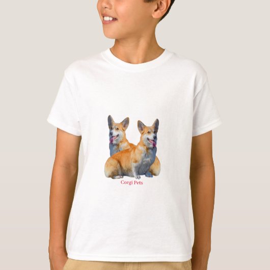 Corgi Pets Boy's T-Shirt (Voorkant)