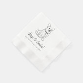 Corgi Pets Custom Hand Tekening Wedding Napki Servet (Hoek)