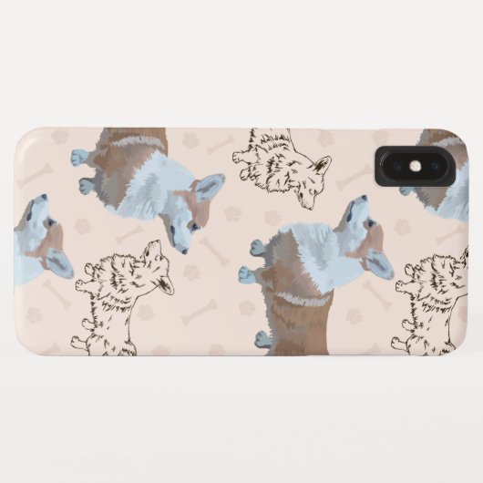 Corgi Phone Case (Achterkant (horizontaal))